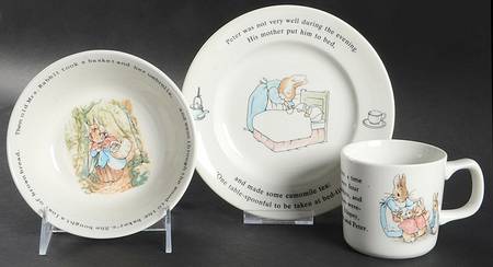 Peter Rabbit (3 Pc) No Box Child's Set/Original Series