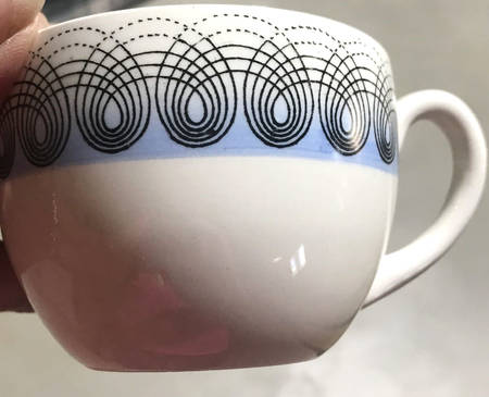 Persephone Blue Flat Cup