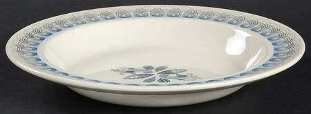 Persephone Blue Large Rim Soup Bowl