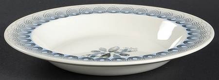 Persephone Blue Rim Soup Bowl