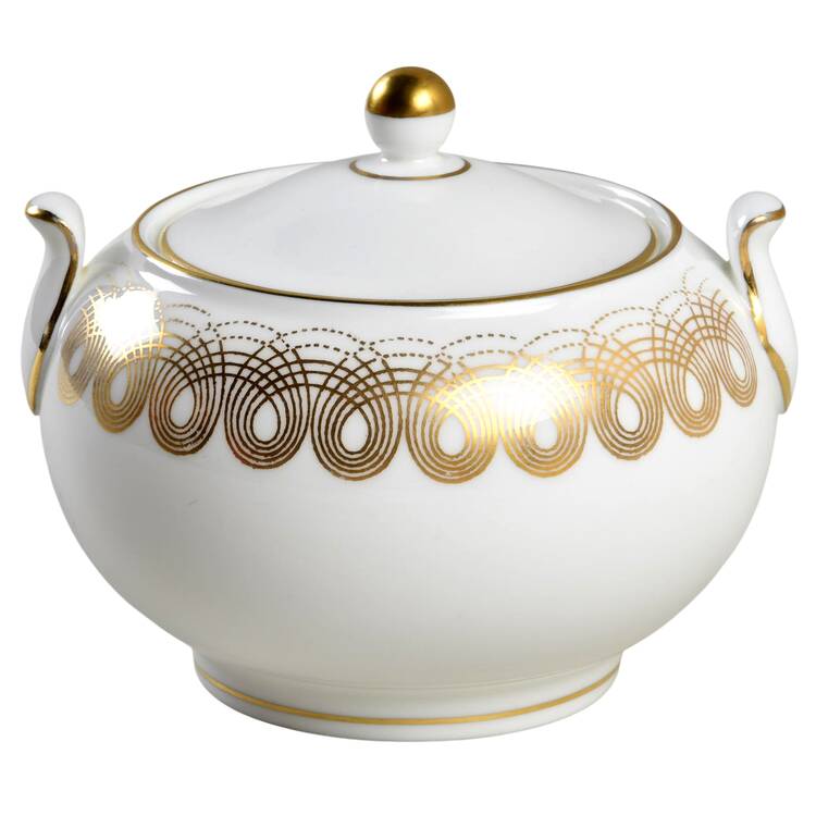 Persephone Gold Sugar Bowl & Lid
