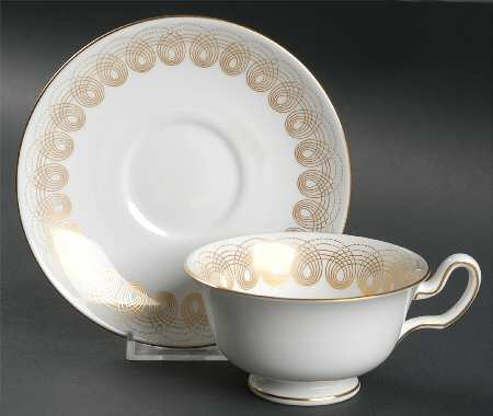 Persephone Gold Footed Cup & Saucer Set