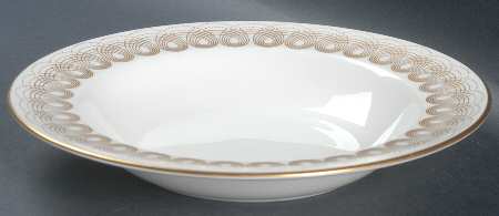 Persephone Gold Rim Soup Bowl