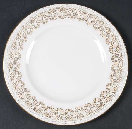 Persephone Gold Dessert/Pie Plate