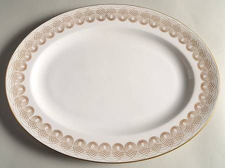 Persephone Gold 15" Oval Serving Platter