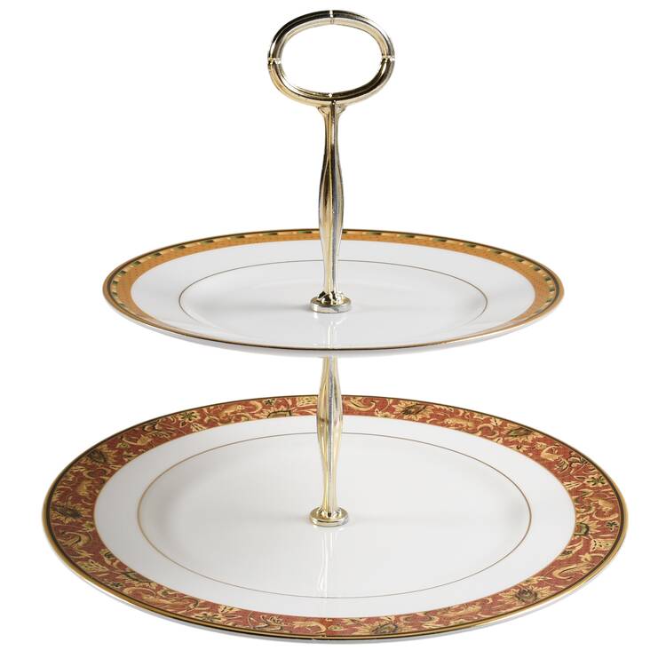 Persia (Newer, 1997) 6 5/8"-10"  2 Tiered Serving Tray (Dp, Sp) HC