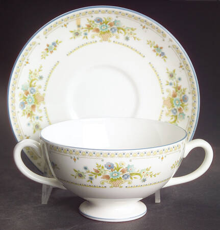 Petersham Footed Cream Soup Bowl & Saucer Set
