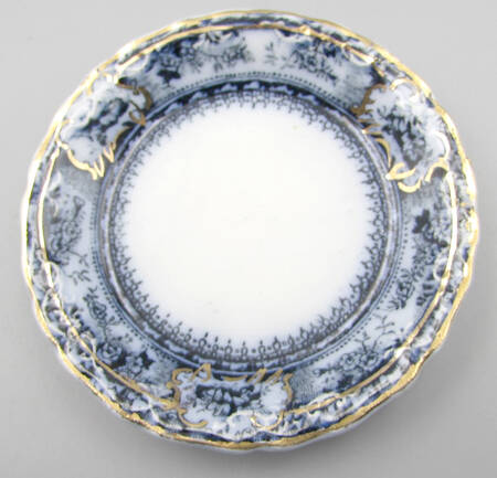 Phoebe Blue (Gold Accents, Gold Trim) Butter Pat