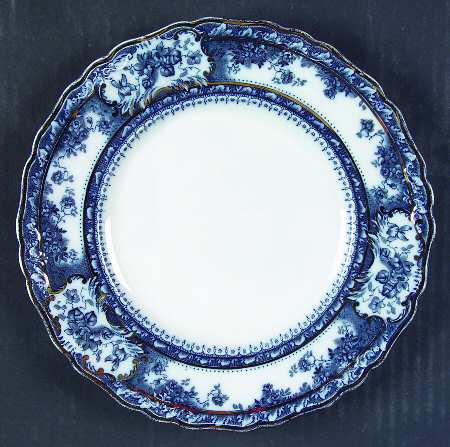 Phoebe Blue (Gold Accents, Gold Trim) Salad Plate
