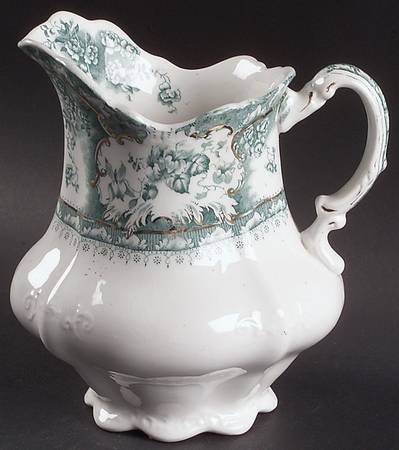 Phoebe Blue Green (Gold Accents, No Trim) Oversize Creamer