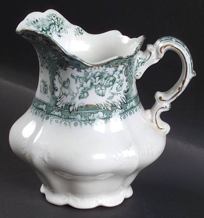 Phoebe Blue Green (Gold Accents, No Trim) Creamer