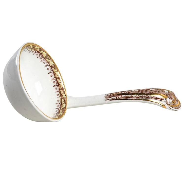 Phoebe Multicolor (Maroon Panels) Solid Piece Sauce Ladle by Wedgwood