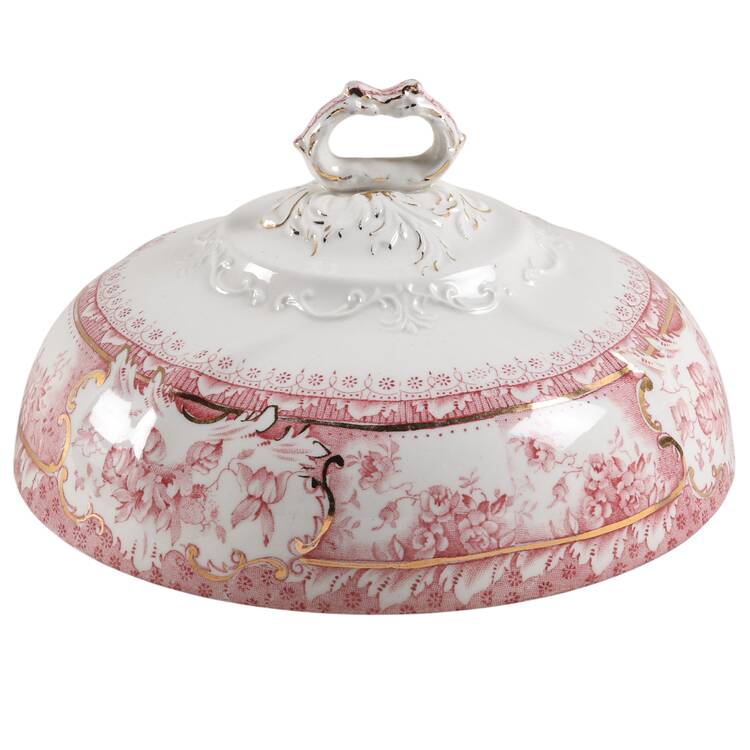 Phoebe Pink (Gold Accents, No Trim) Lid for Round Butter by Wedgwood