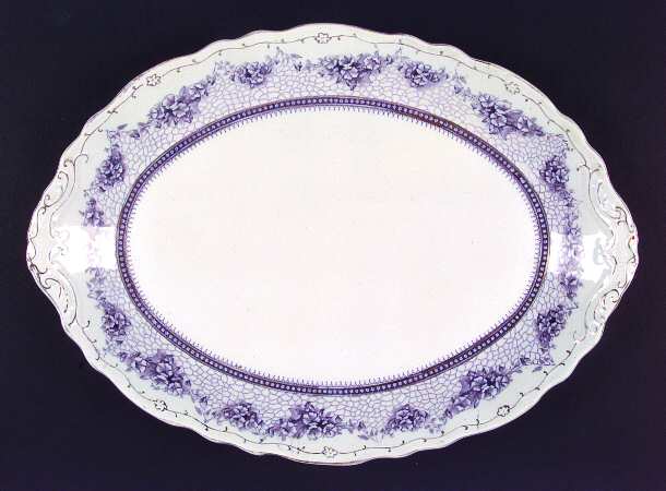 Phyllis Purple 16" Oval Serving Platter