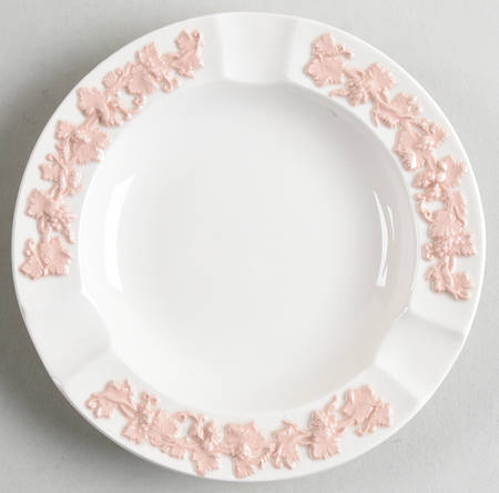 Pink On Cream Color (Plain edge) 5" Ashtray