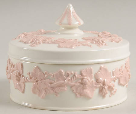 Pink On Cream Color (Plain edge) Candy Box & Lid