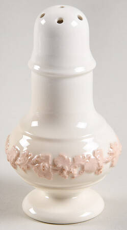 Pink On Cream Color (Plain edge) Salt Shaker