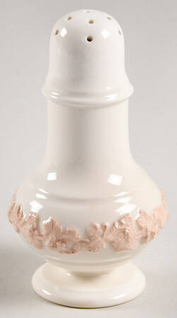 Pink On Cream Color (Plain edge) Pepper Shaker