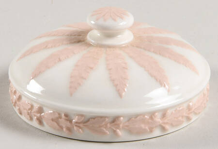 Pink On Cream Color (Plain edge) Lid for Olympus Jar
