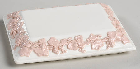 Pink On Cream Color (Plain edge) Lid for Cigarette Box