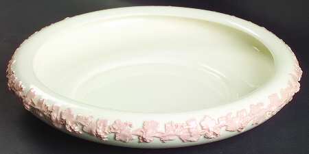 Pink On Cream Color (Plain edge) Gardenia Bowl