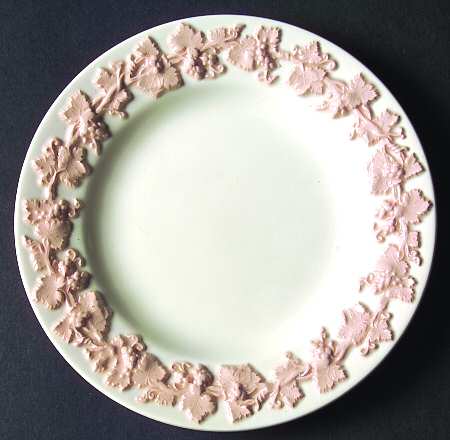Pink On Cream Color (Plain edge) Small Bread & Butter Plate