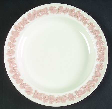 Pink On Cream Color (Plain edge) Salad Plate