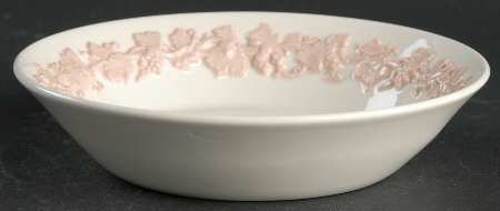Pink On Cream Color (Plain edge) Fruit/Dessert (Sauce) Bowl