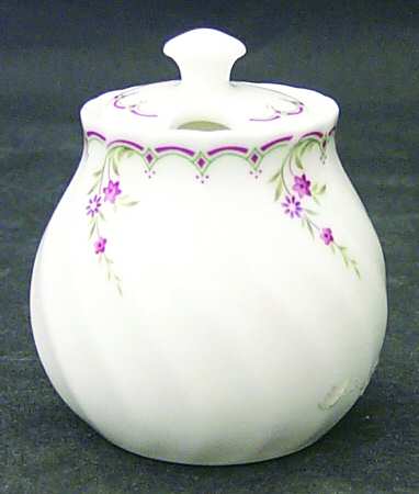 Pink Garland Mustard Jar & Lid
