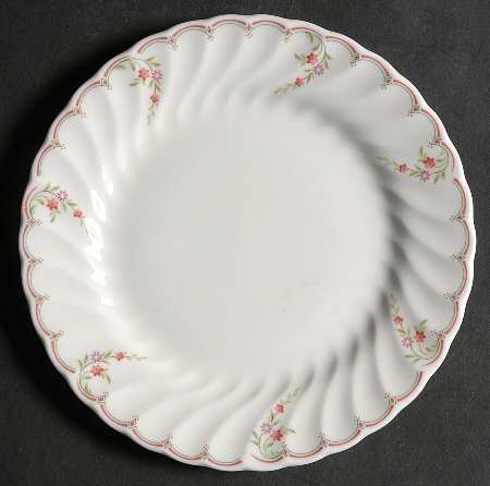 Pink Garland Bread & Butter Plate/Gravy Underplate