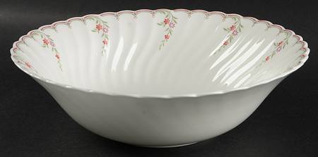 Pink Garland 10" Large Salad Serving Bowl