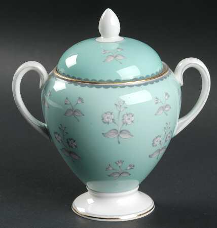 Pimpernel Blue Green Globe Shape Sugar Bowl & Lid