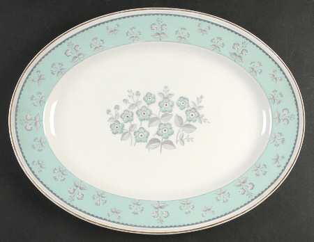 Pimpernel Blue Green 15" Oval Serving Platter
