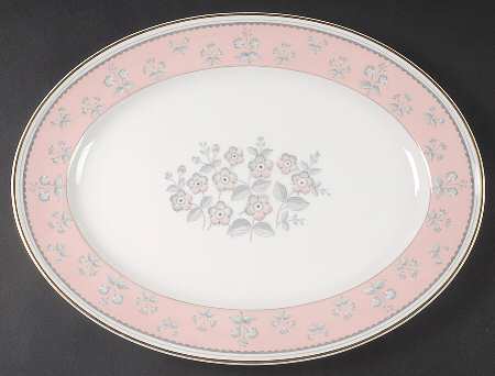 Pimpernel Pink 15" Oval Serving Platter