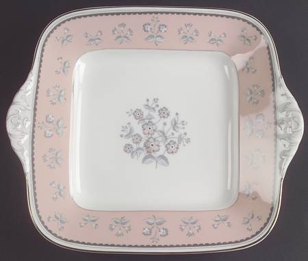 Pimpernel Pink Square Handled Cake Plate