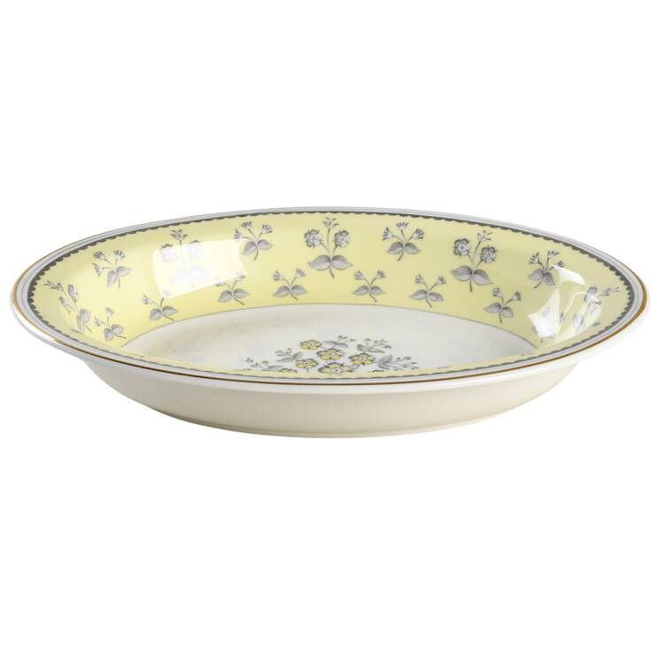 Pimpernel Yellow (Gold Trim) 9" Oval Vegetable Bowl