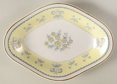 Pimpernel Yellow (Gold Trim) Pickle Dish