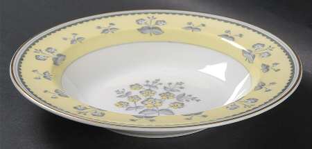 Pimpernel Yellow (Gold Trim) Rim Soup Bowl