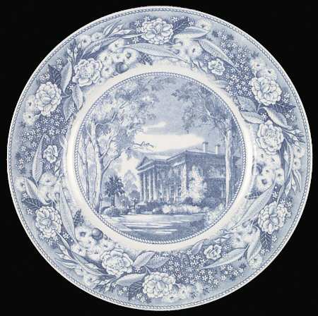 Pomona College Blue Dinner Plate