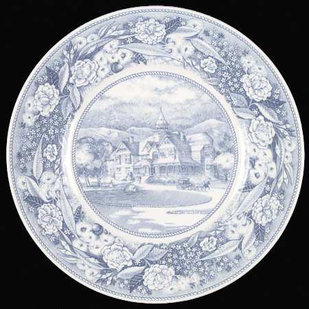 Pomona College Blue Dinner Plate