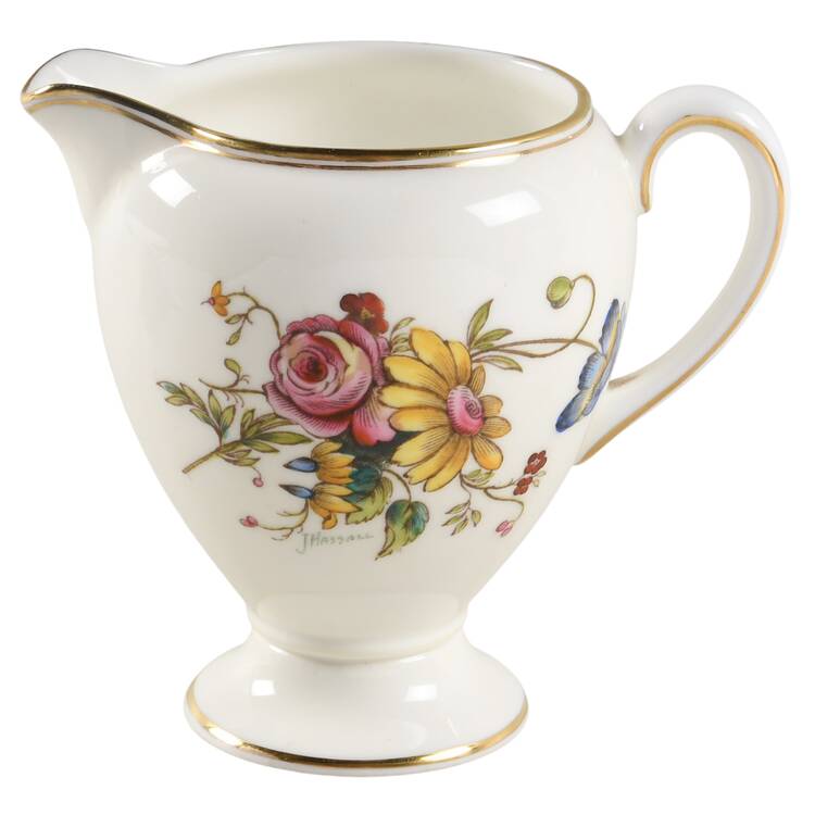 Posy Sprays White Rim Mini Creamer