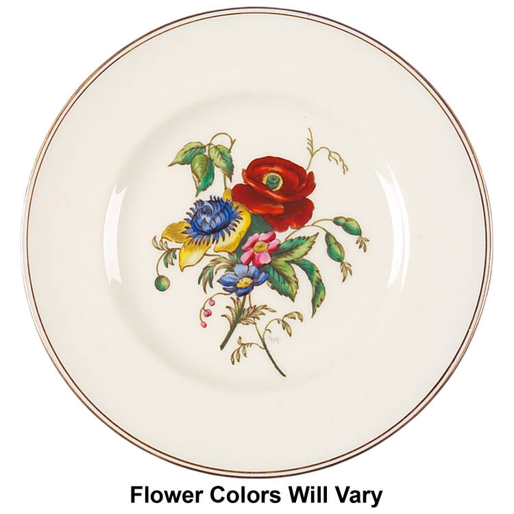 Posy Sprays White Rim Bread & Butter Plate