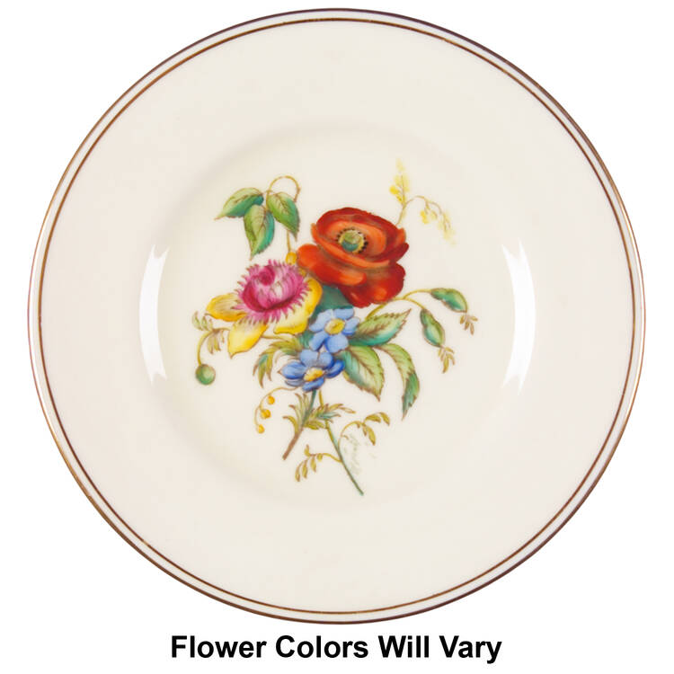 Posy Sprays White Rim Bread & Butter Plate