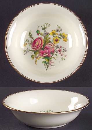 Posy Sprays White Rim Coupe Cereal Bowl