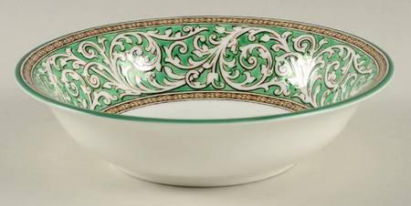 Praze Green (No Floral Center) Coupe Cereal Bowl
