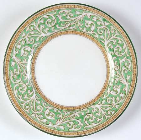 Praze Green (No Floral Center) Bread & Butter Plate