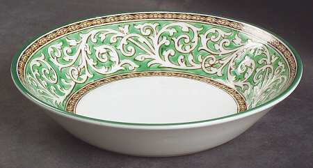 Praze Green (No Floral Center) Fruit/Dessert (Sauce) Bowl