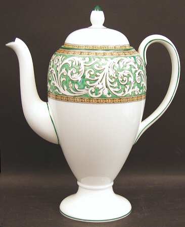 Praze Green (No Floral Center) Coffee Pot & Lid