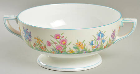 Prairie Flowers Round Vegetable No Lid