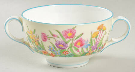 Prairie Flowers Footed Cream Soup Bowl
